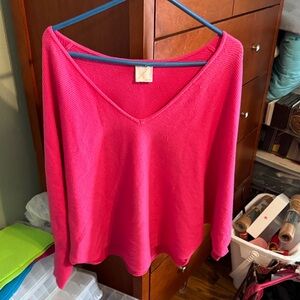 Kerisma Bright Pink V-Neck Sweatshirt